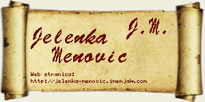 Jelenka Menović vizit kartica